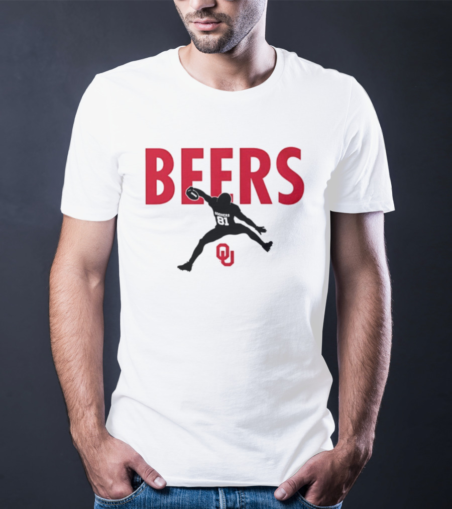 BEERS Oklahoma Sooners Football Hurdle 81 T-Shirt