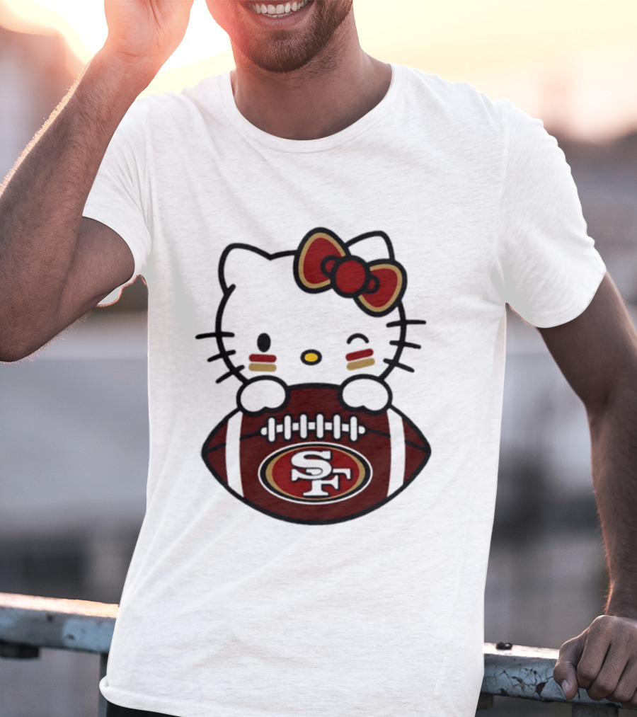 San Francisco 49ers Hello Kitty Collaboration Football 2026 Season T-Shirt
