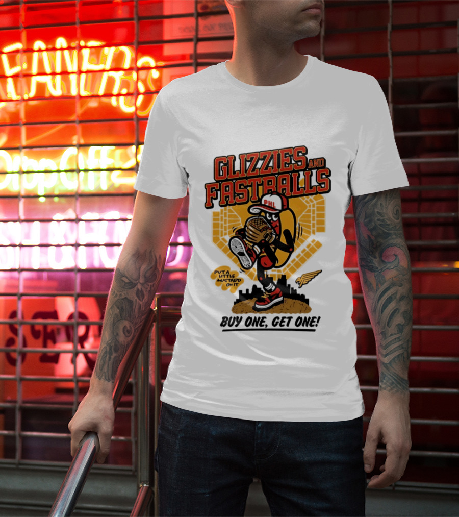 Glizzies And Fastballs Philly Baseball Buy One Get One T-Shirt