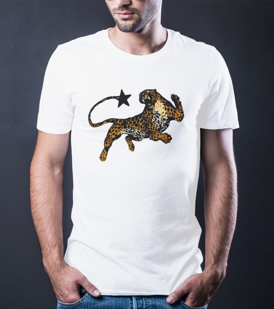 Leopard Star Wild Cat Fierce Roar T-Shirt