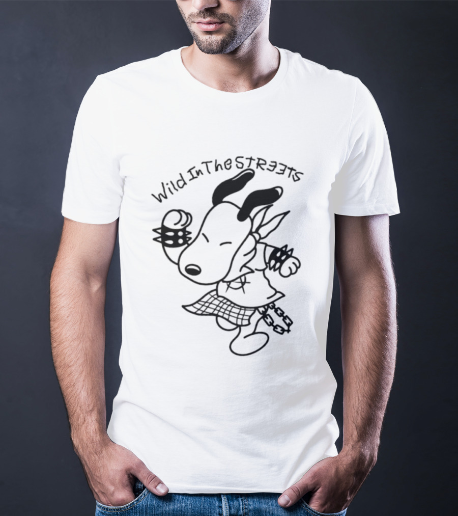 Wild In The Streets Snoopy Punk Rock Peanuts T-Shirt