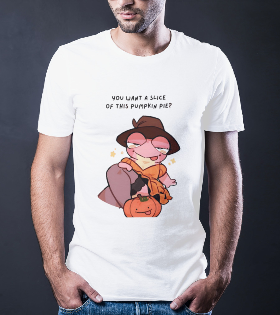 You Want A Slice Of This Pumpkin Pie Frog In Witch Hat With Pumpkin T-Shirt