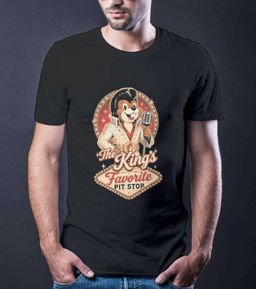 The King's Favorite Pit Stop Buc Ee's Elvis Presley Rock And Roll Roadhouse T-Shirt