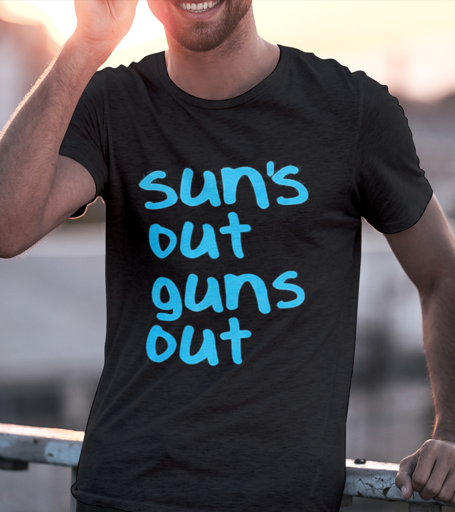 Sun's Out Guns Out Channing Tatum Blue T-Shirt