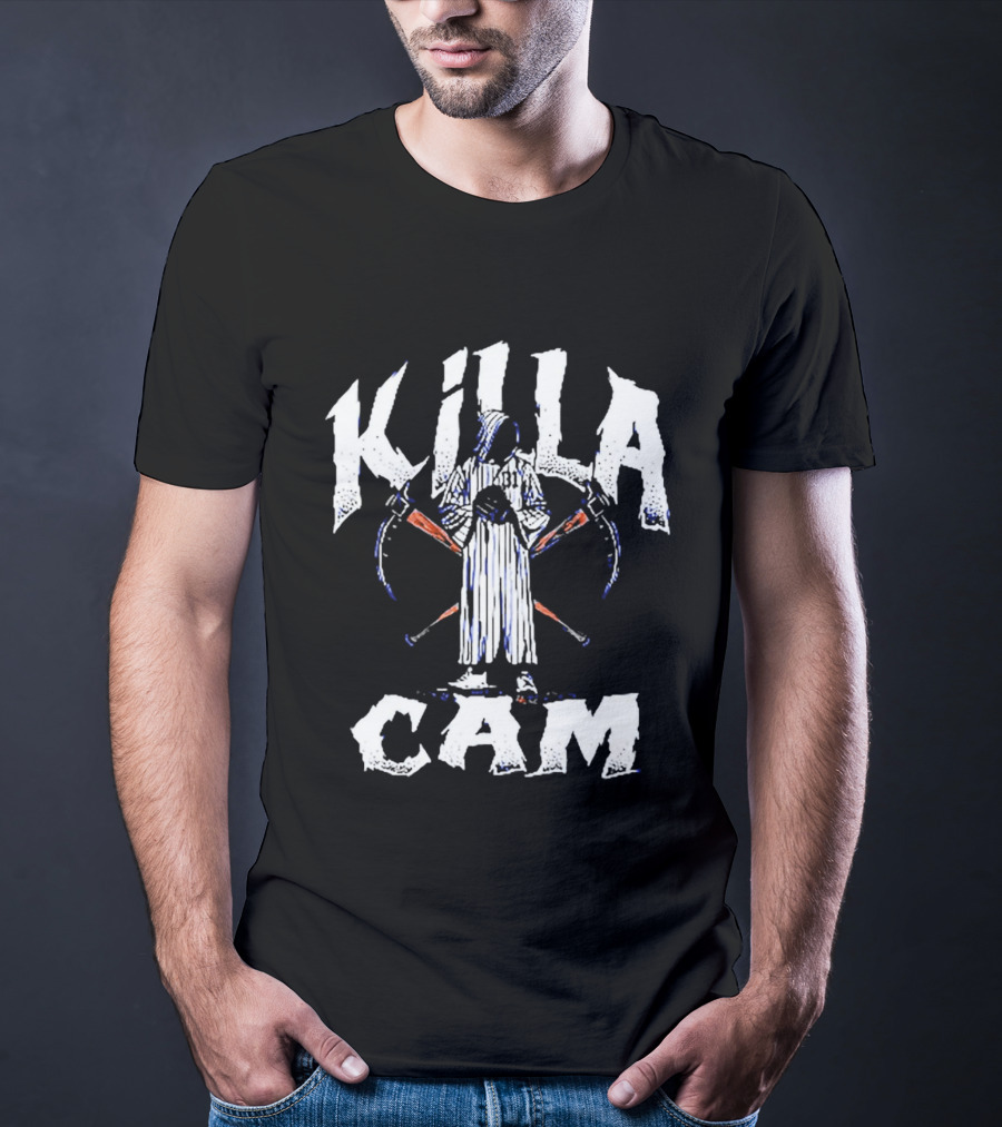 Killa Cam Grim Reaper Baseball Bat Crossed Scythes 2 T-Shirt