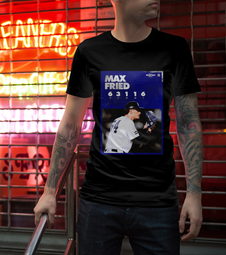 Max Fried 2026 Wild Card New York Yankees Pitching Stats T-Shirt