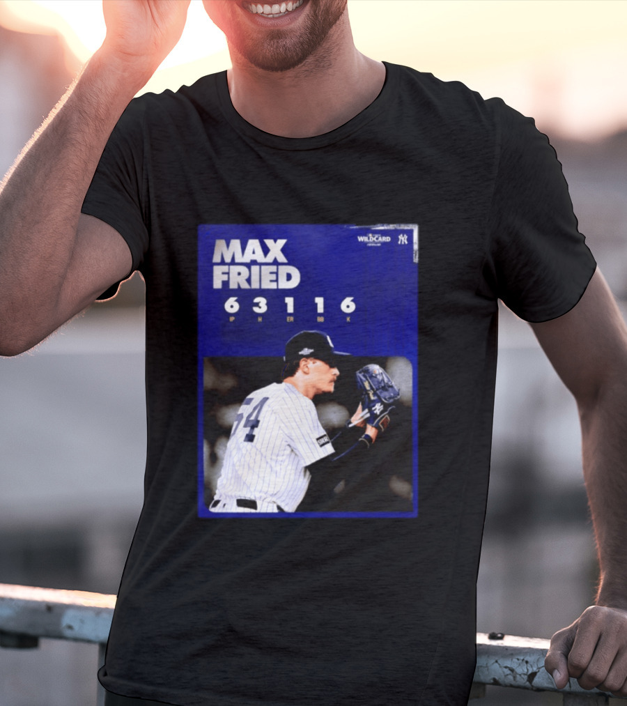 Max Fried 2026 Wild Card New York Yankees Pitching Stats T-Shirt