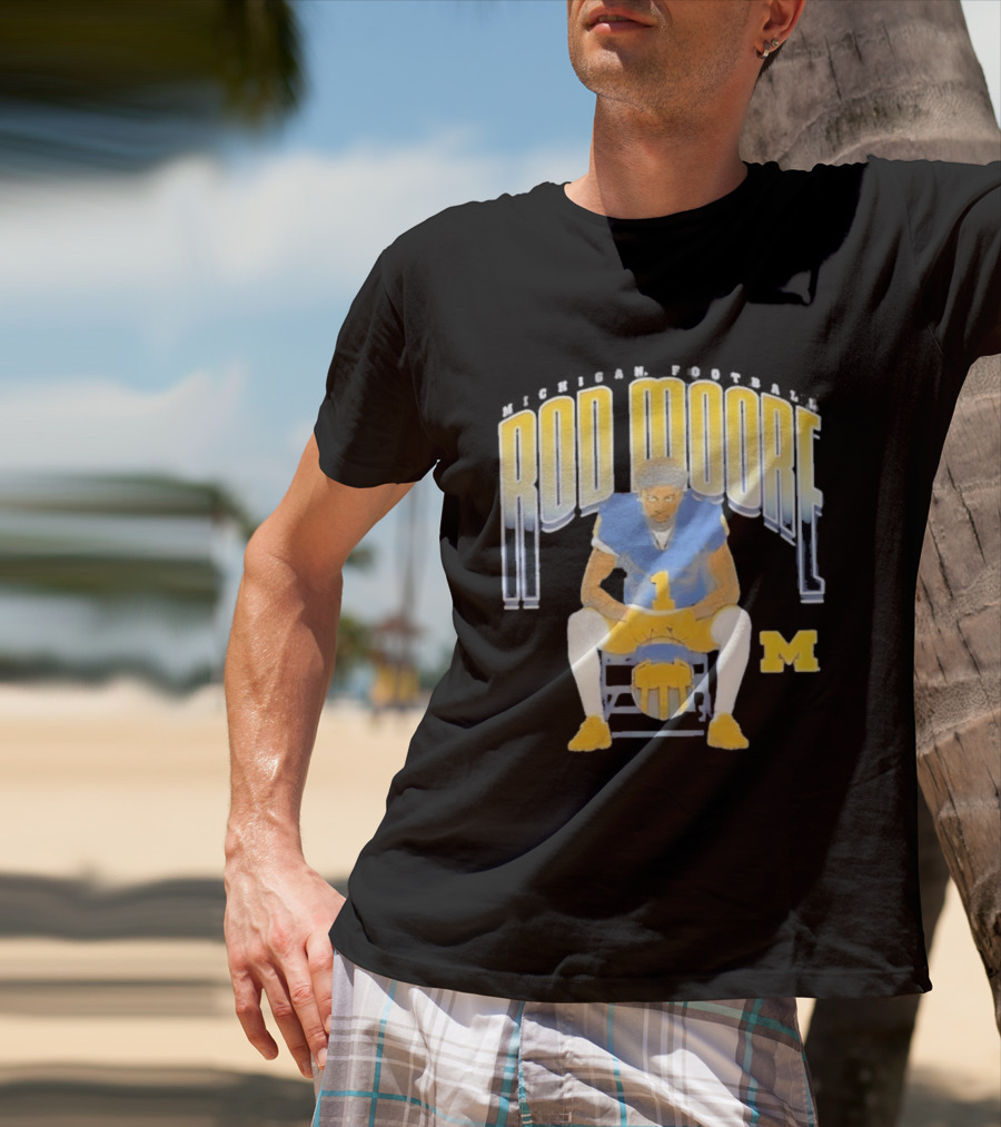 Rod Moore Michigan Wolverines Football Number 1 Player M T-Shirt