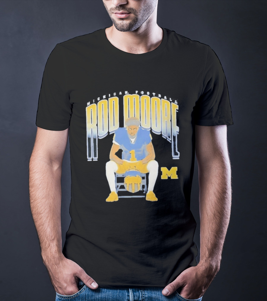 Rod Moore Michigan Wolverines Football Number 1 Player M T-Shirt
