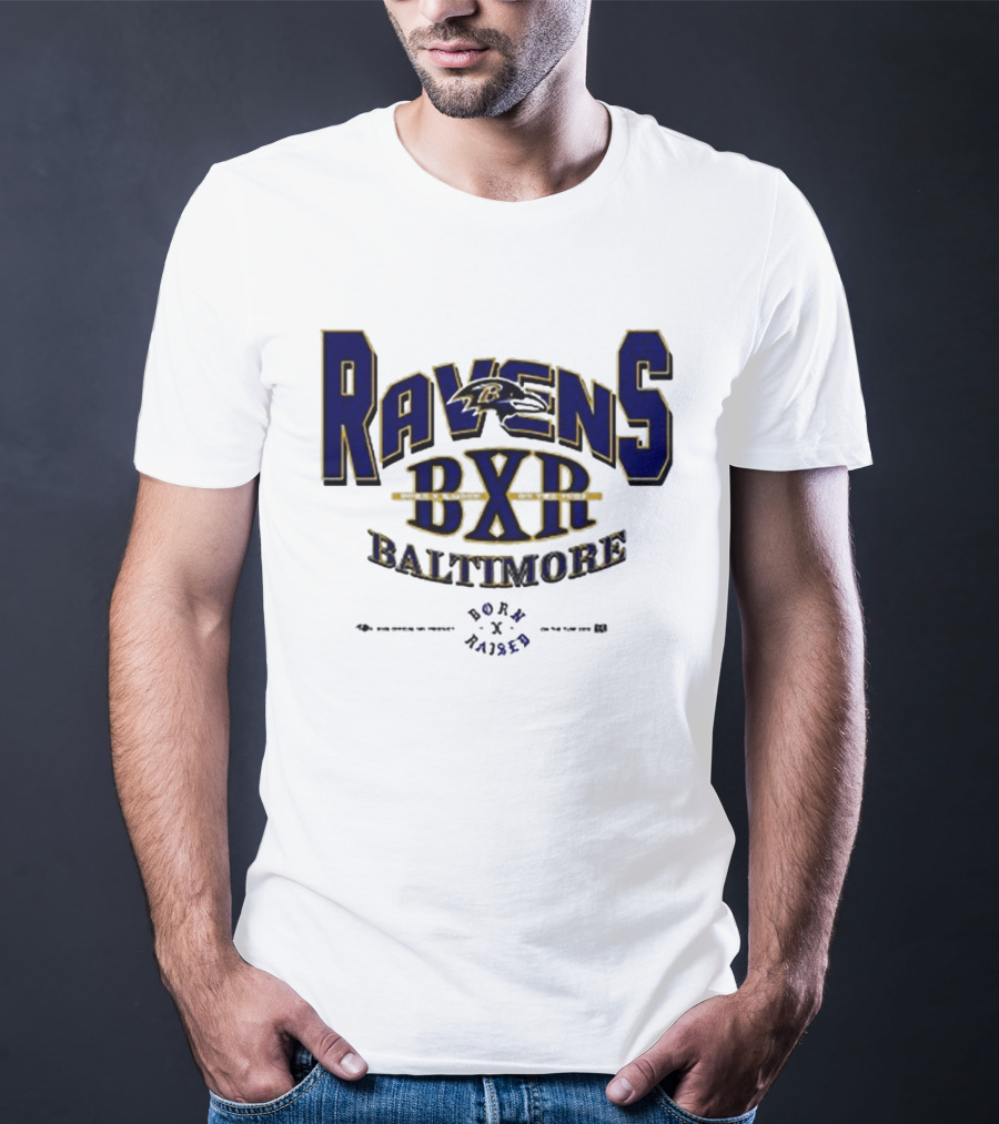 Ravens BXR Baltimore Born X Raised On The Turf T-Shirt