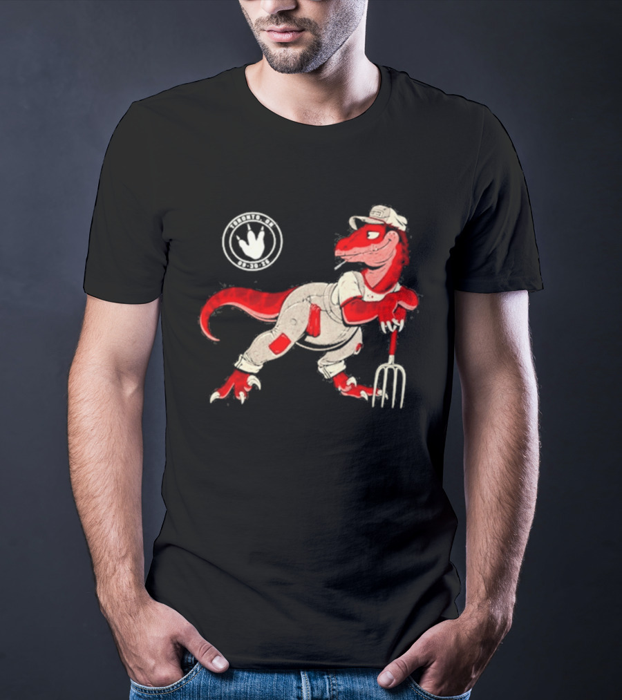 Red Clay Strays 2026 Toronto Ontario Event Dinosaur Farmer T-Shirt