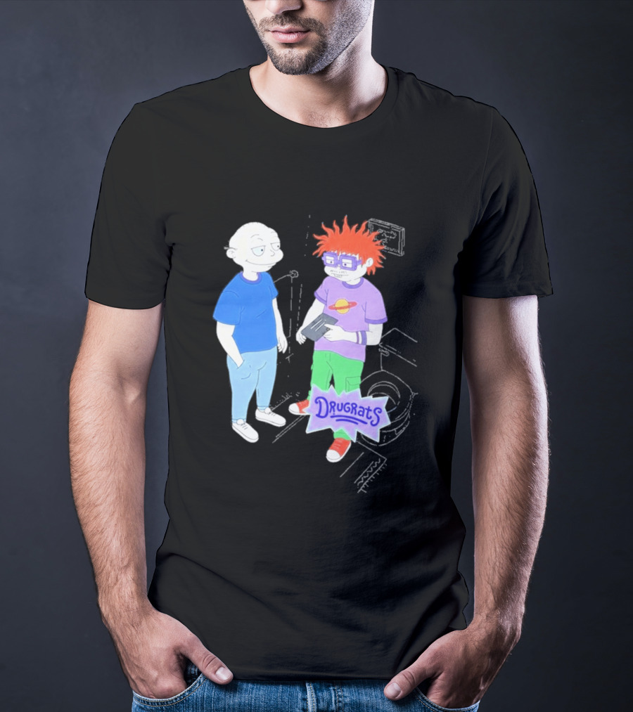 Tommy And Chuckie Drugrats Parody With Cartoon Characters T-Shirt