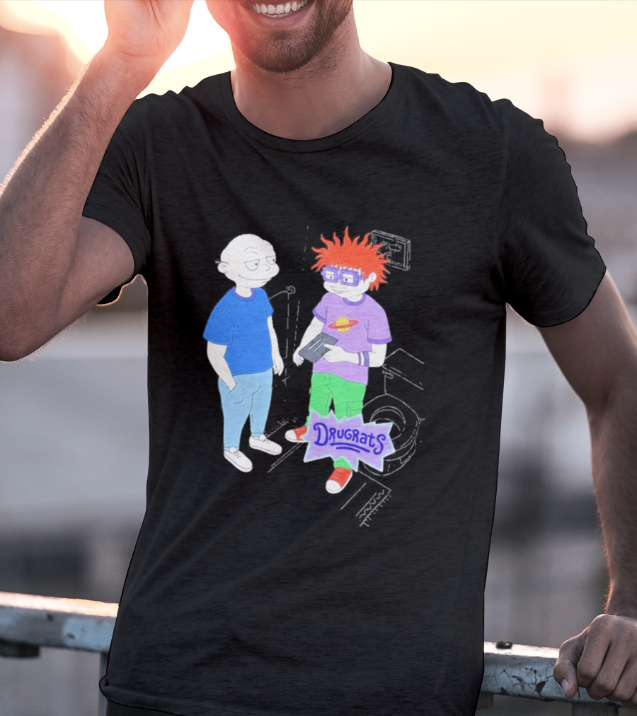 Tommy And Chuckie Drugrats Parody With Cartoon Characters T-Shirt