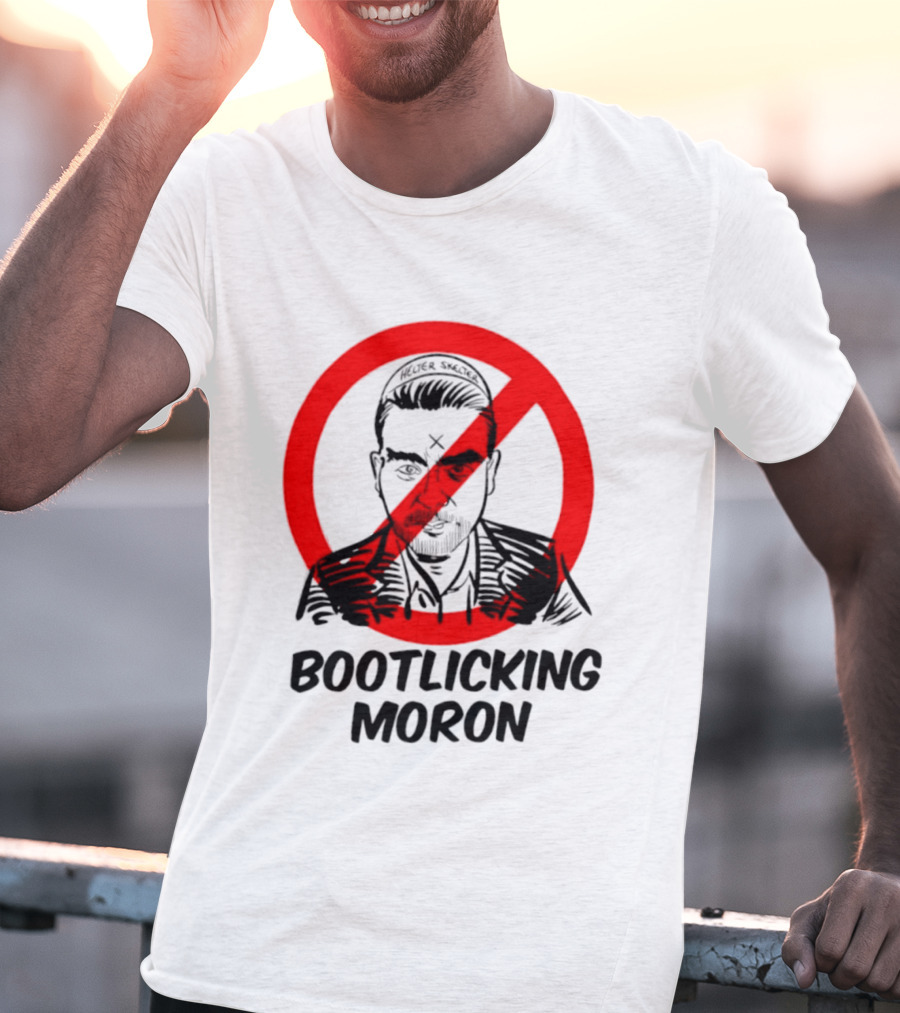Helter Skelter Bootlicking Moron Red Circle Crossed Out Brian Walsby T-Shirt