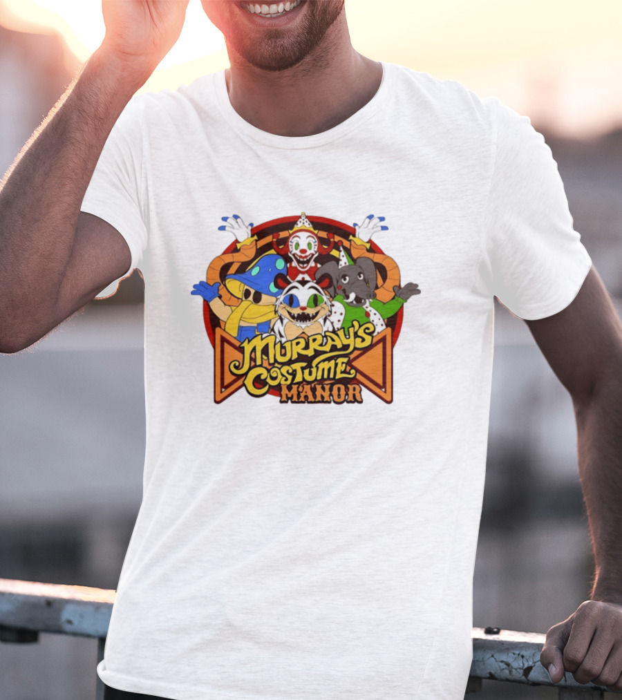 HEX X FNaF Secret Of The Mimic 2 Murray's Costume Manor With Clown And Animal Characters T-Shirt