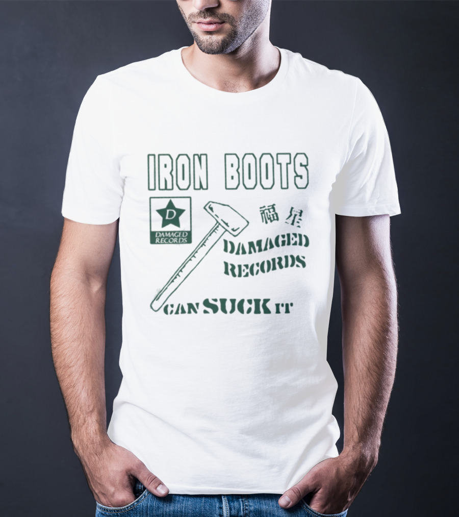 Iron Boots Damaged Records Star Hammer Can Suck It T-Shirt