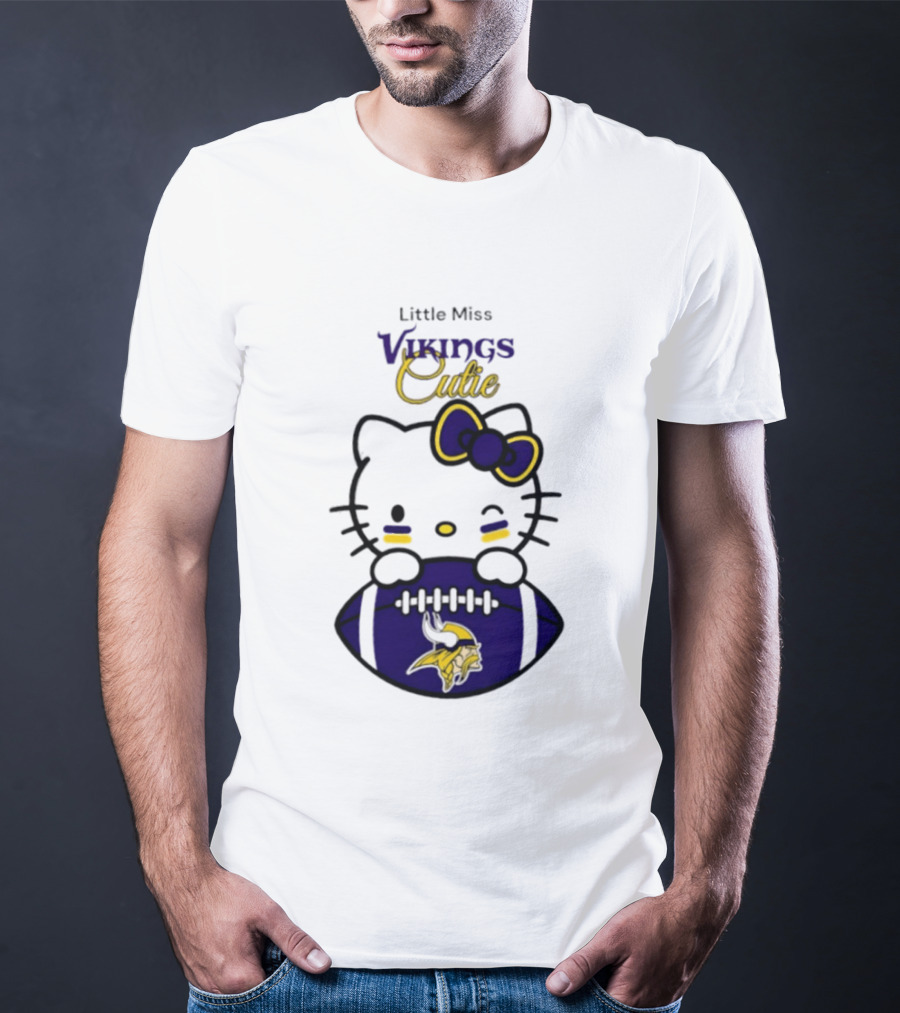 Minnesota Vikings Little Miss Vikings Cutie 2026 Season Football T-Shirt