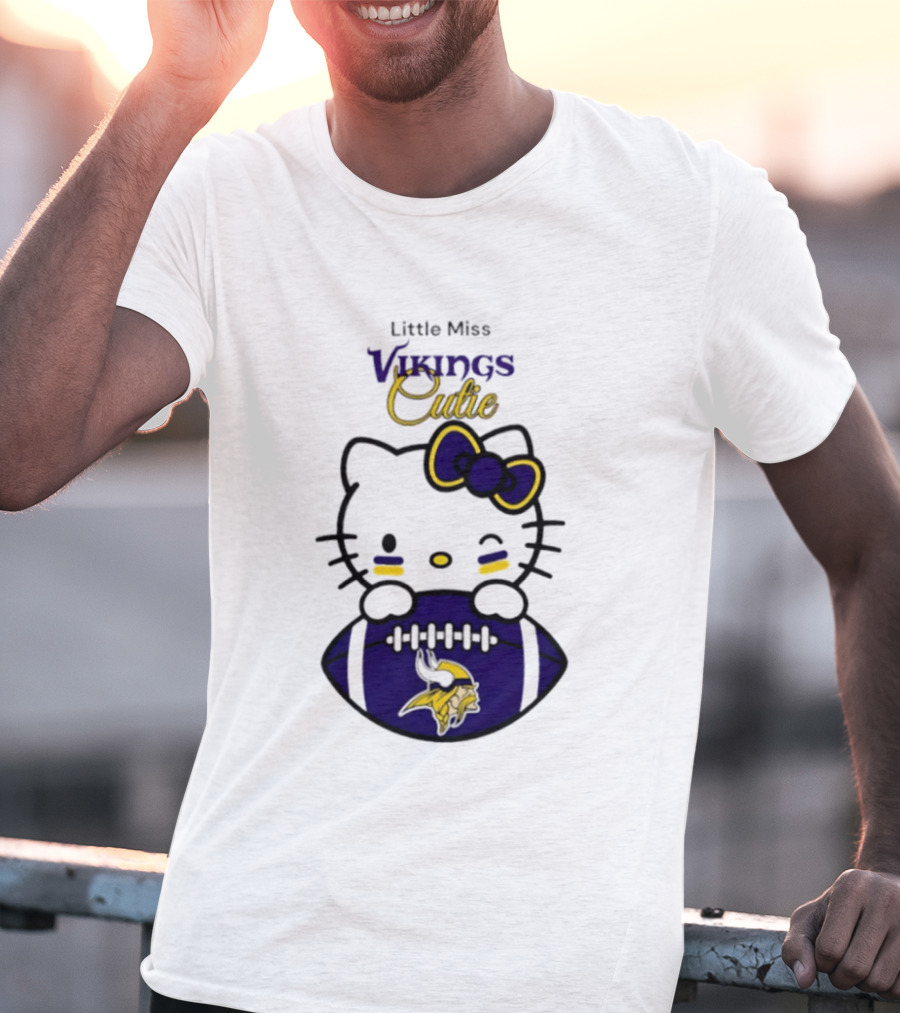 Minnesota Vikings Little Miss Vikings Cutie 2026 Season Football T-Shirt