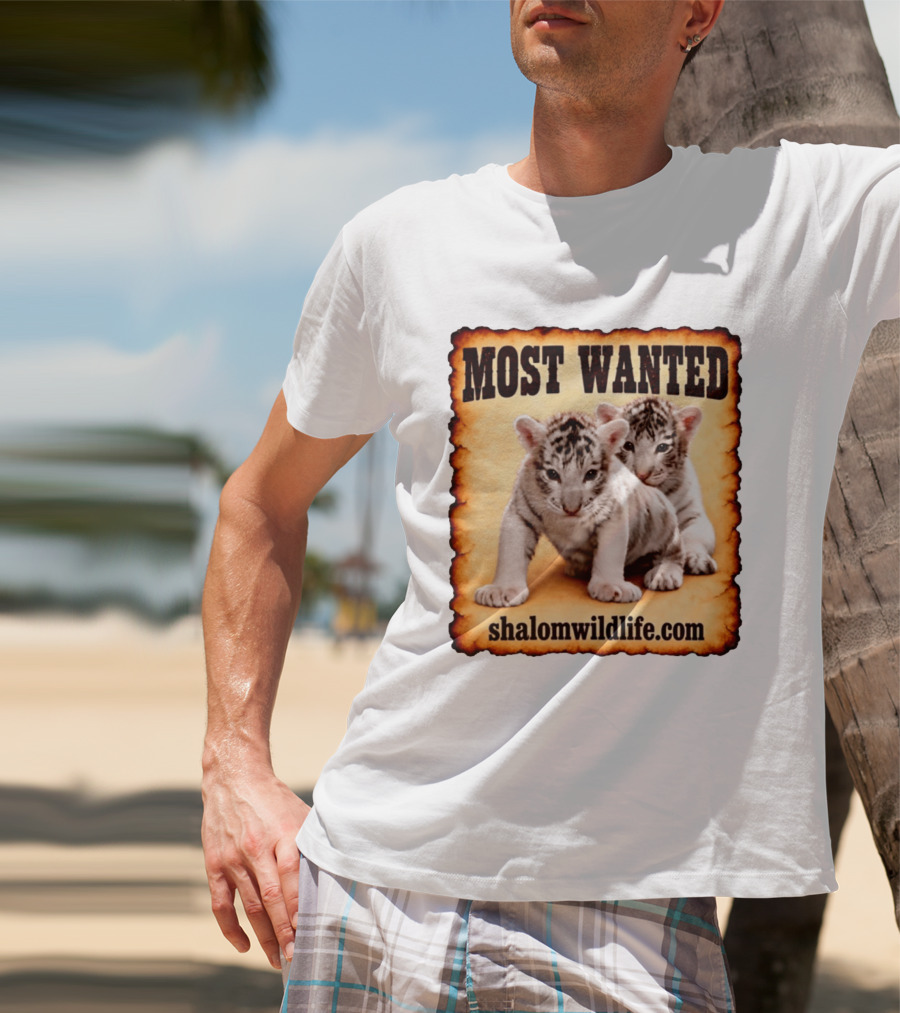 MOST WANTED White Tiger Cubs Shalom Wildlife T-Shirt