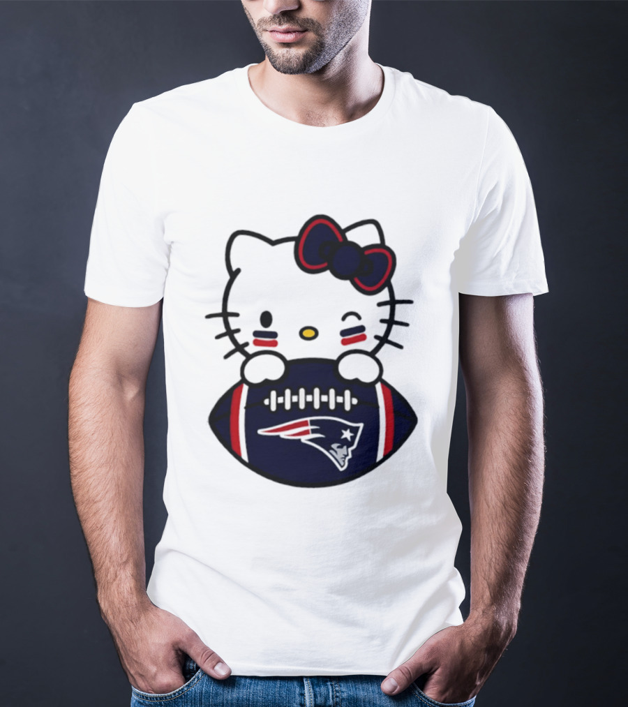 New England Patriots Hello Kitty Collaboration 2026 Football Season T-Shirt