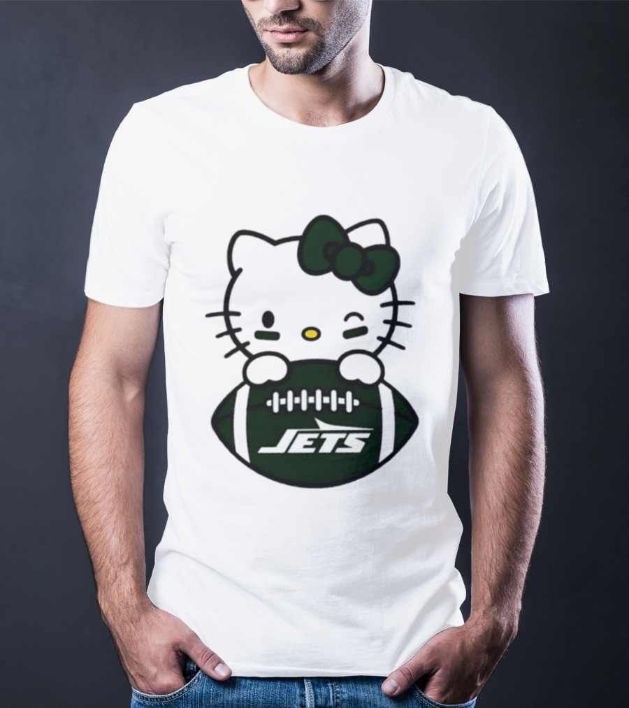 New York Jets Hello Kitty Football 2026 Season Collaboration T-Shirt