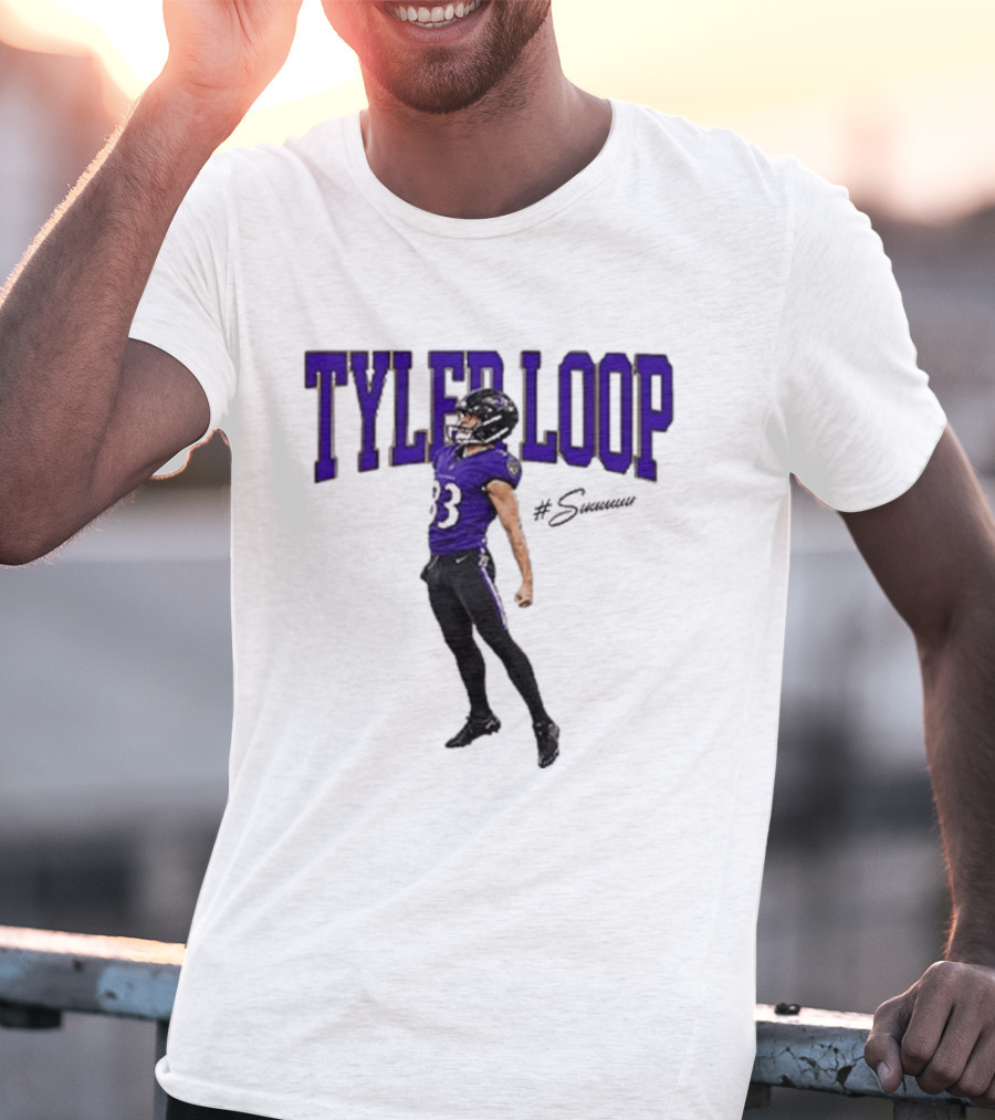 Tyler Loop Baltimore Football Player Celebration T-Shirt