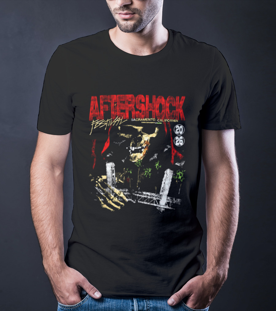 Aftershock Festival 2026 Sacramento CA October 1 4 2026 Dark Crossing Festival T-Shirt