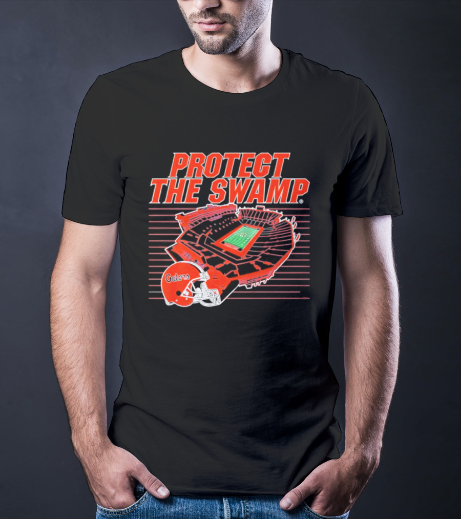Florida Gators Protect The Swamp Stadium Helmet Football T-Shirt