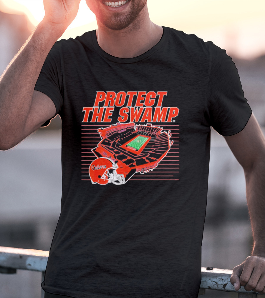 Florida Gators Protect The Swamp Stadium Helmet Football T-Shirt