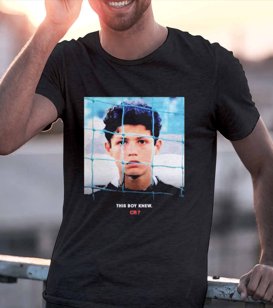 Cristiano Ronaldo Young Boy Knew CR7 Football Childhood Legend T-Shirt