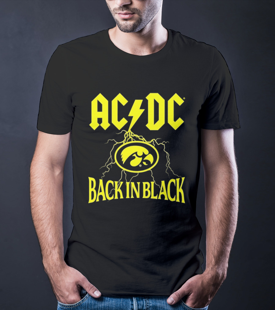 Iowa Hawkeyes AC DC Back In Black College GameDay 2026 T-Shirt