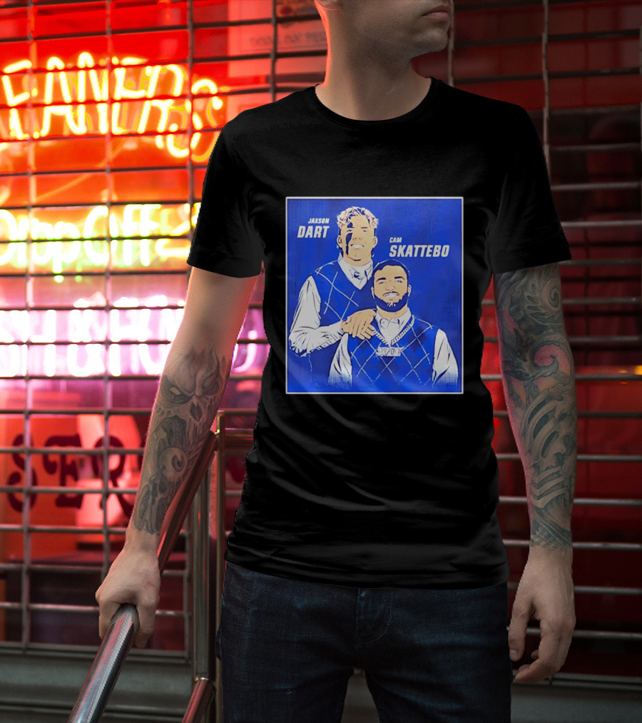Jaxson Dart Cam Skattebo Step Brothers New York Giants Comedy T-Shirt