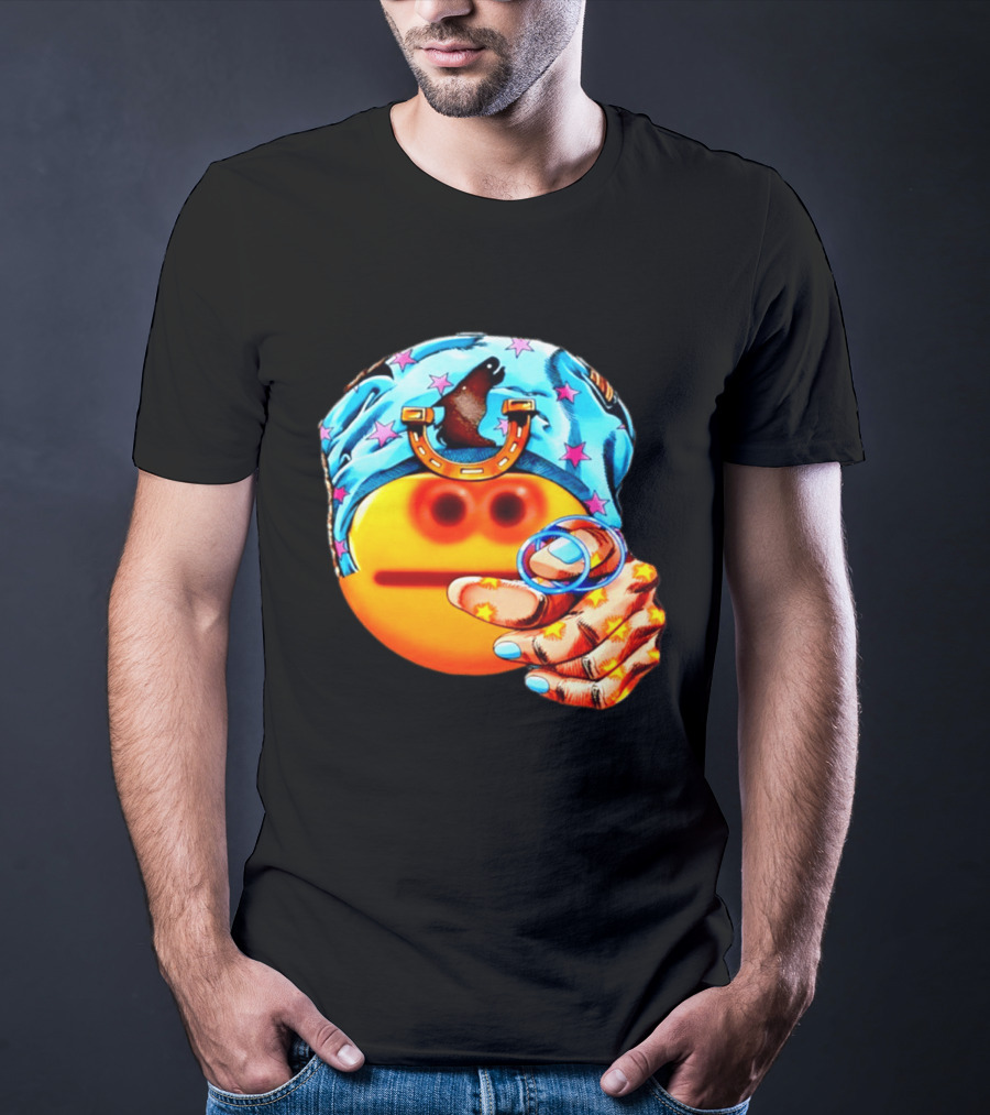 Johnny Joestar Emoji Icon With Star And Horse T-Shirt