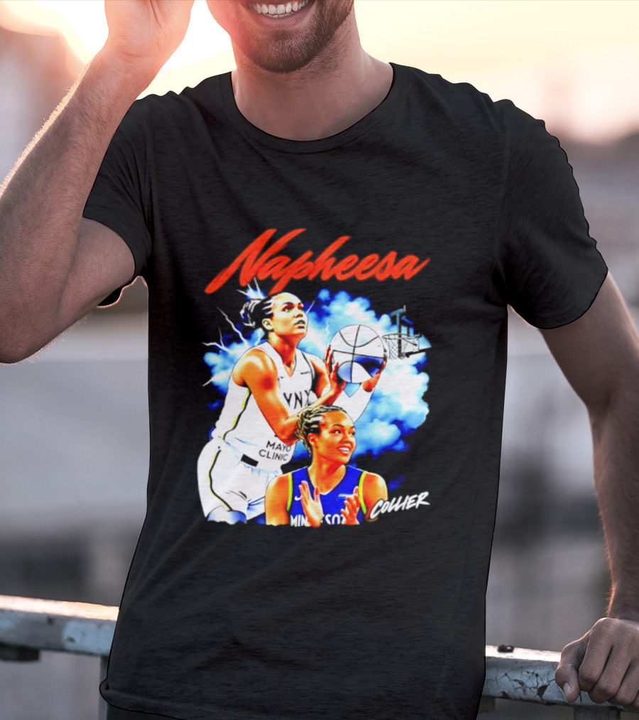 Napheesa Collier Minnesota Lynx Basketball Player In Action T-Shirt
