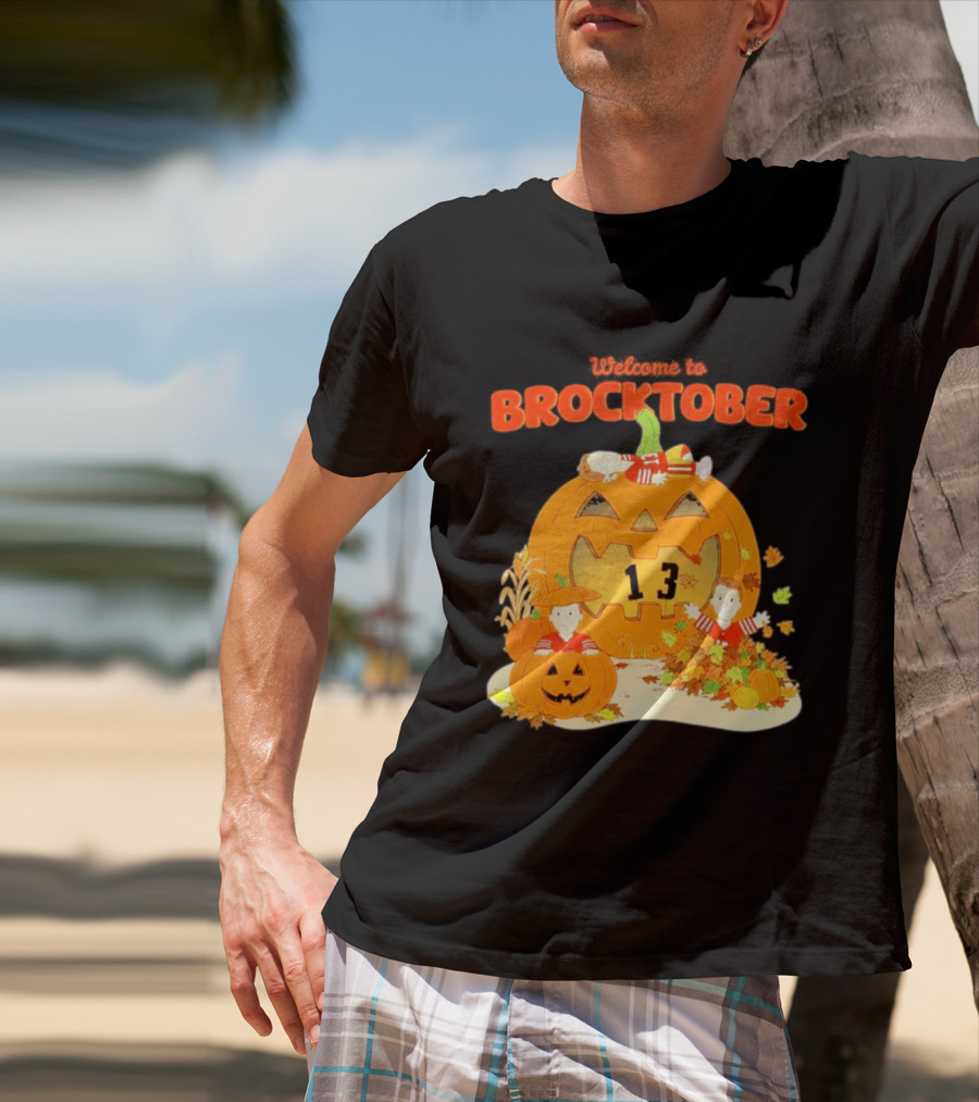 Welcome To Brocktober Brock Purdy 13 Halloween Pumpkin Fun T-Shirt