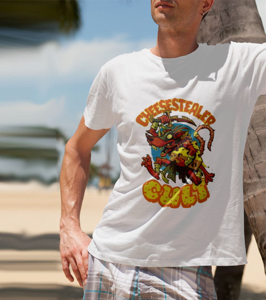 Cheesestealer Cult Rat With Cheese Halloween Fantasy T-Shirt