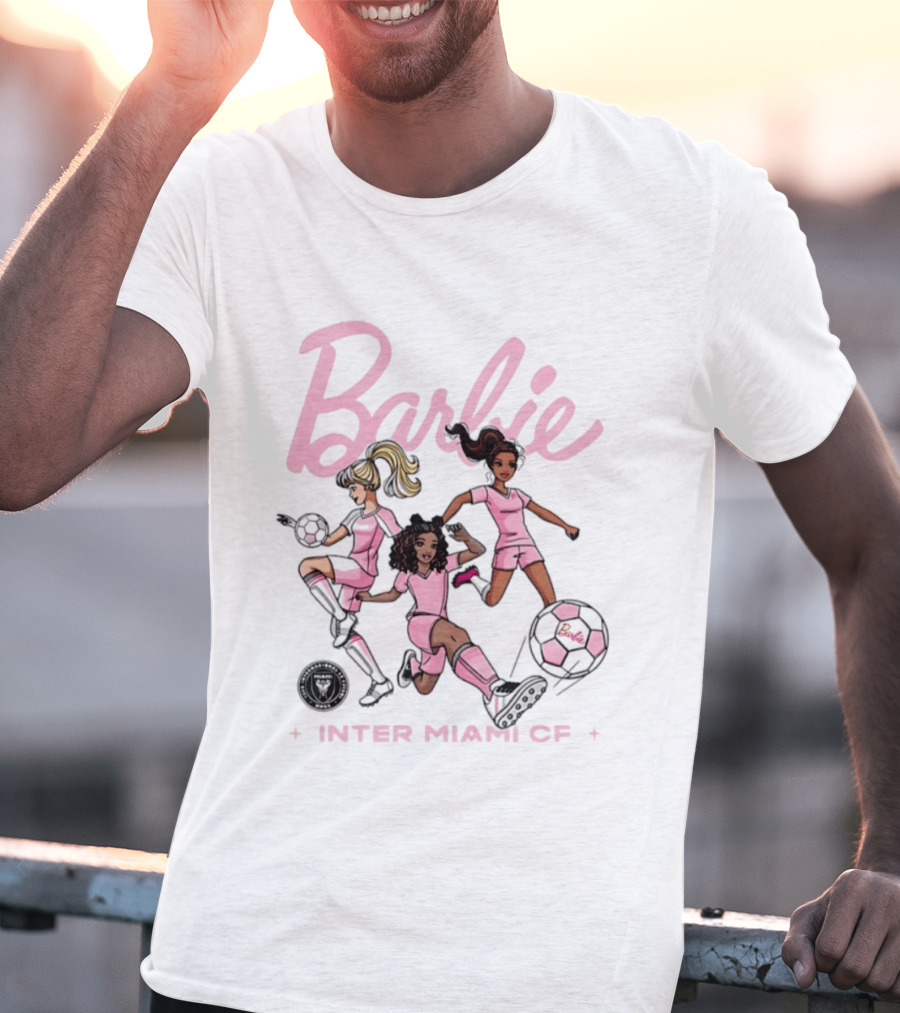 Barbie Inter Miami CF Soccer Collaboration MLS Players T-Shirt