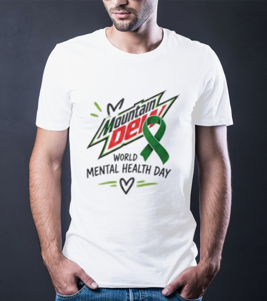 Mountain Dew Green Ribbon World Mental Health Day T-Shirt