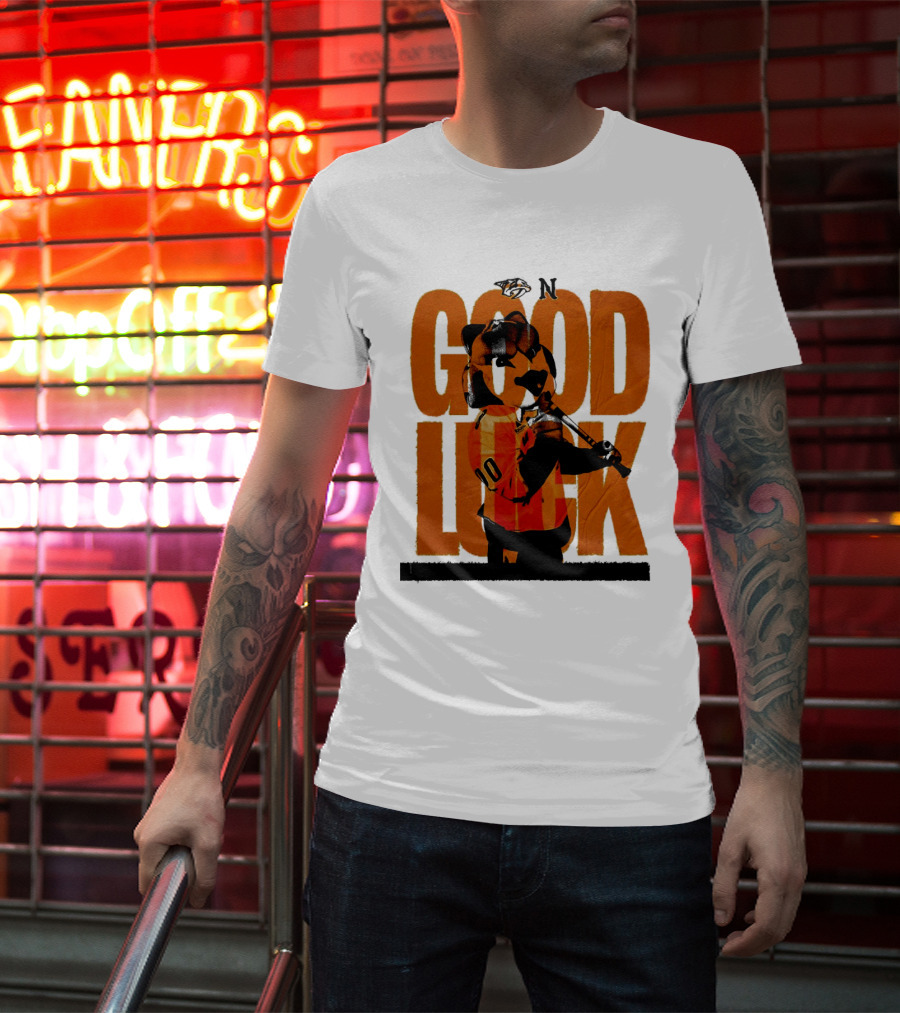 Nashville Predators Gnash Good Luck Hockey T-Shirt