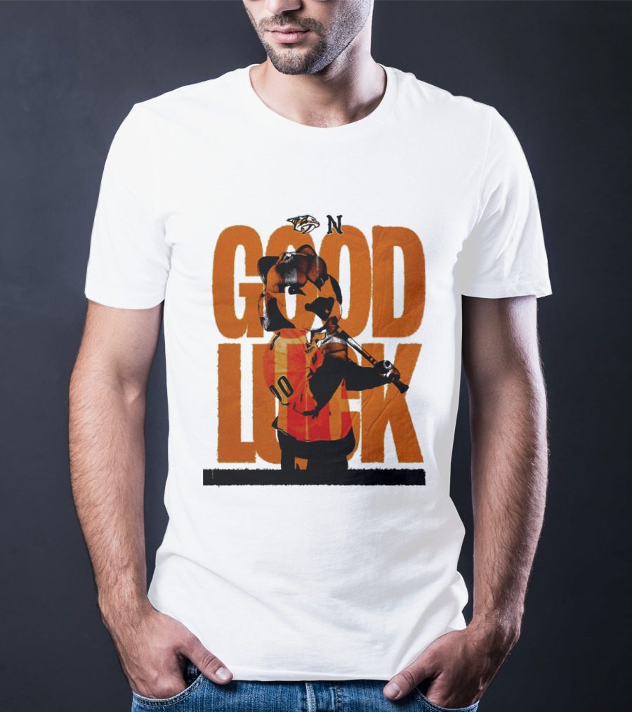 Nashville Predators Gnash Good Luck Hockey T-Shirt
