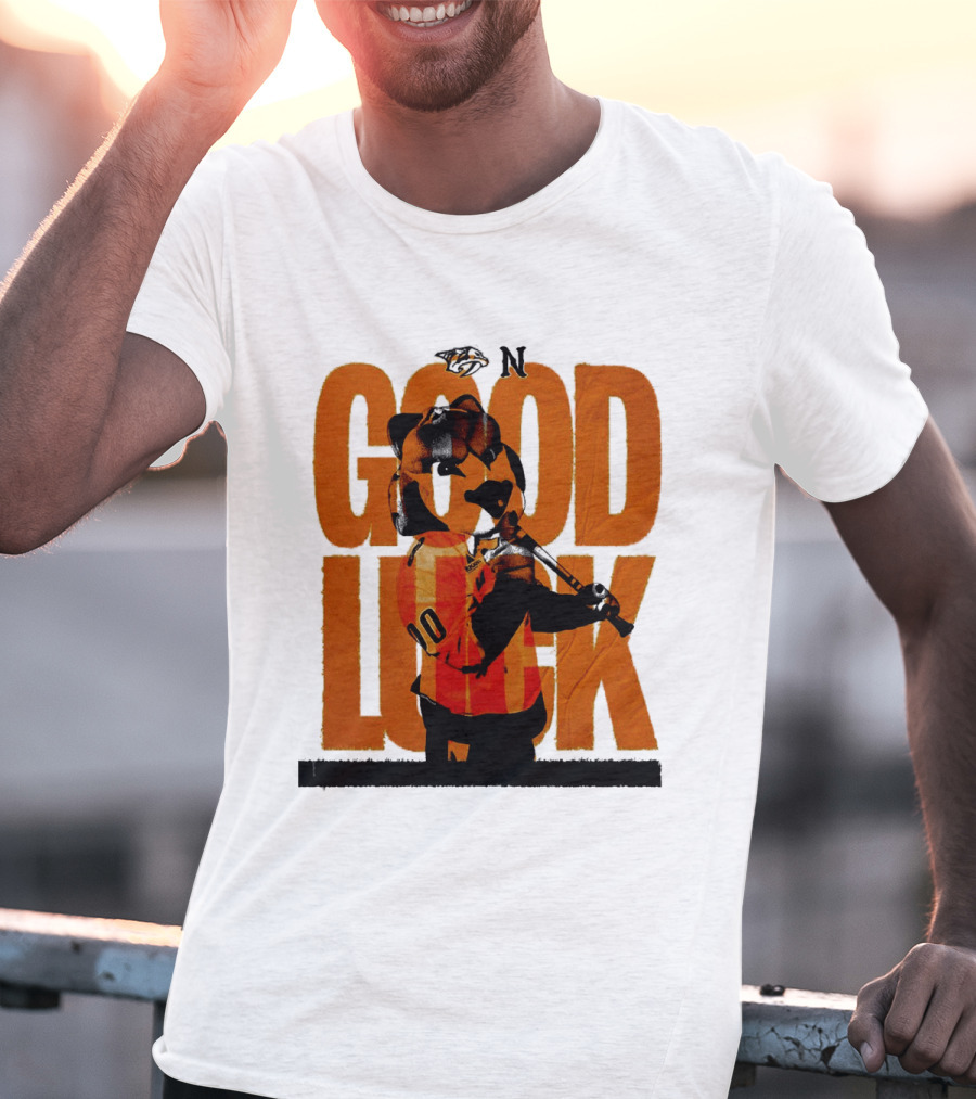 Nashville Predators Gnash Good Luck Hockey T-Shirt