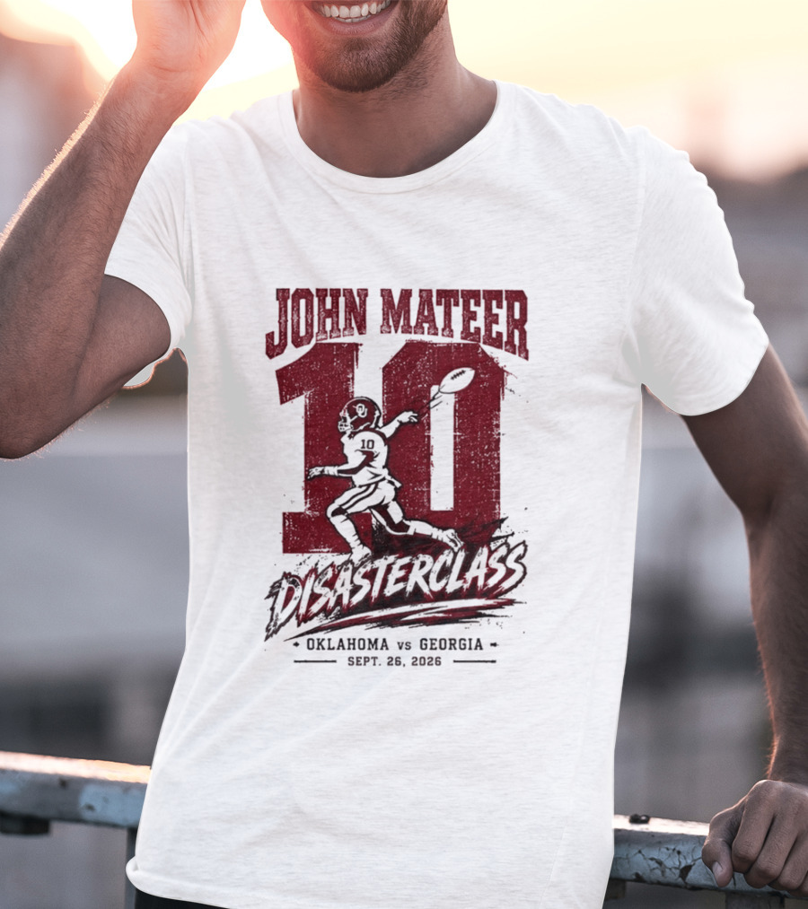 NCAA 2026 Oklahoma Vs Georgia John Mateer 10 Disasterclass Sept 26 T-Shirt