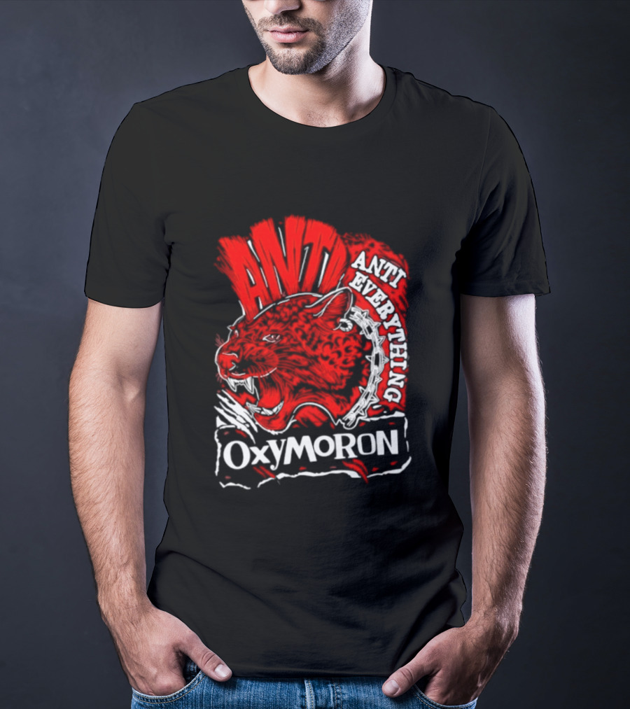 Anti Everything Oxymoron Panther Punk Rock T-Shirt