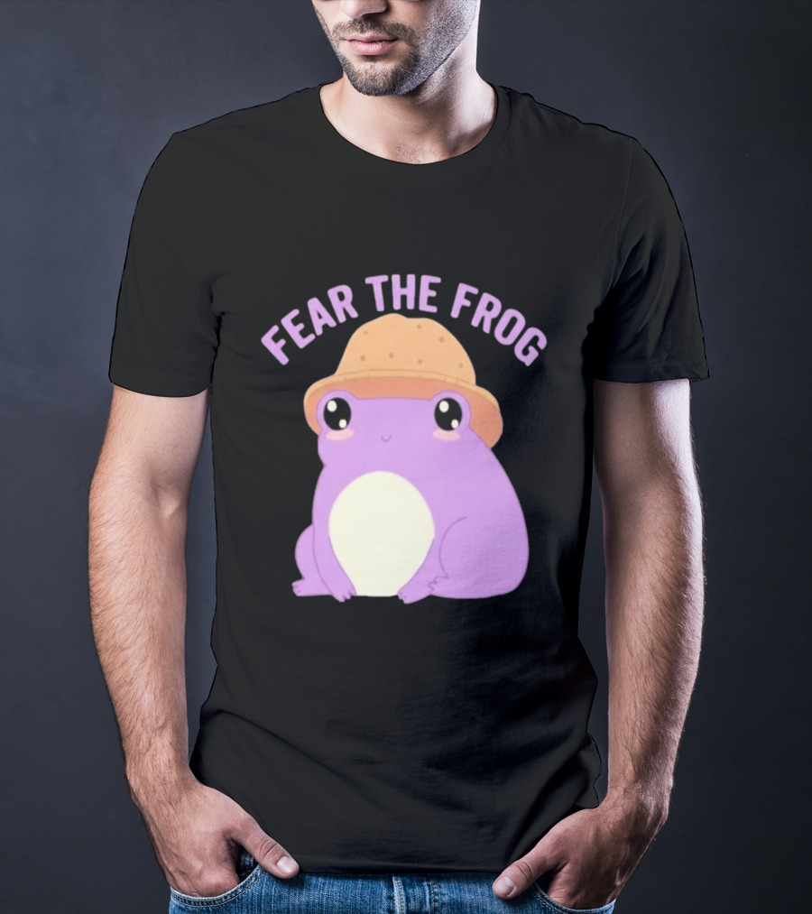 Fear The Frog Cute Purple Cartoon Bucket Hat T-Shirt