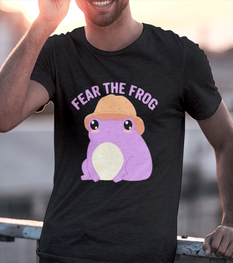 Fear The Frog Cute Purple Cartoon Bucket Hat T-Shirt