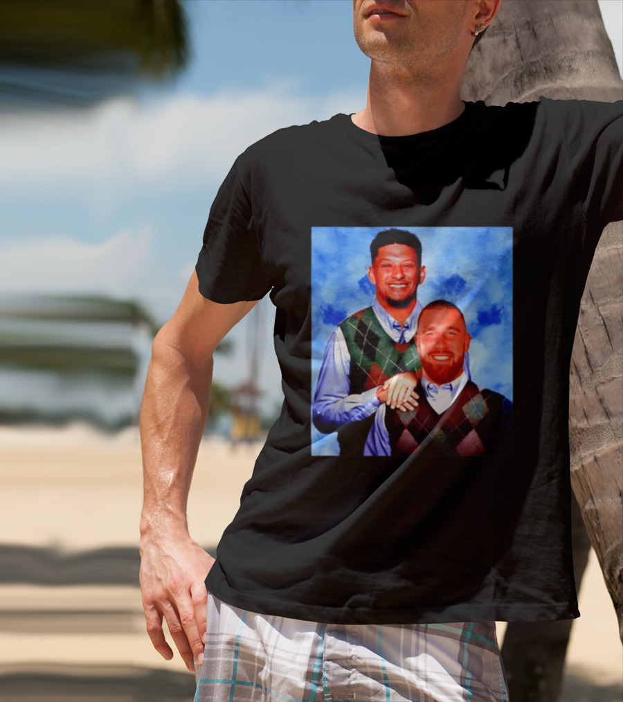 Patrick Mahomes Travis Kelce Step Brothers Meme Football T-Shirt