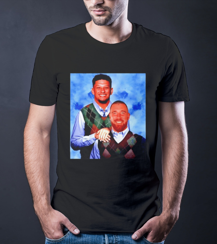 Patrick Mahomes Travis Kelce Step Brothers Meme Football T-Shirt
