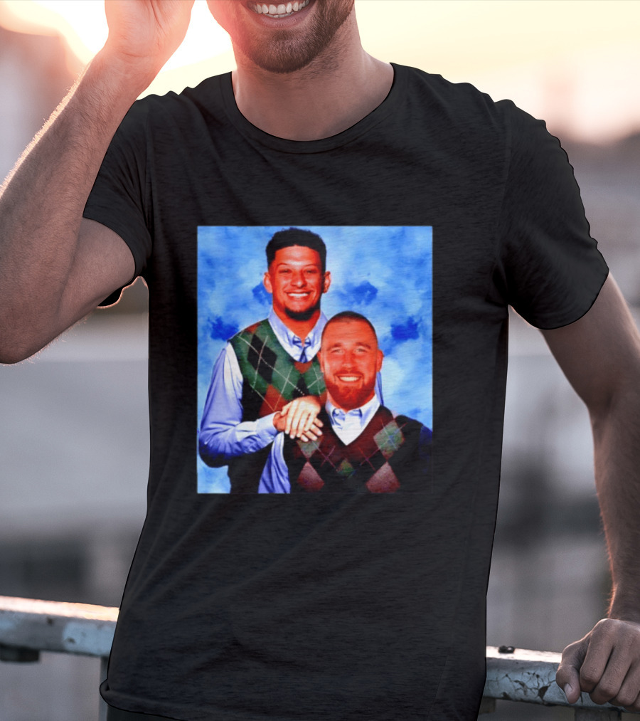 Patrick Mahomes Travis Kelce Step Brothers Meme Football T-Shirt