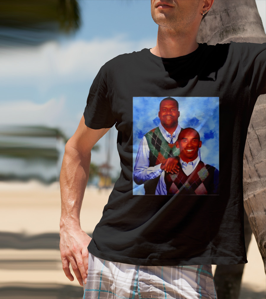 Shaquille O'Neal Kobe Bryant Step Brothers Meme Basketball T-Shirt