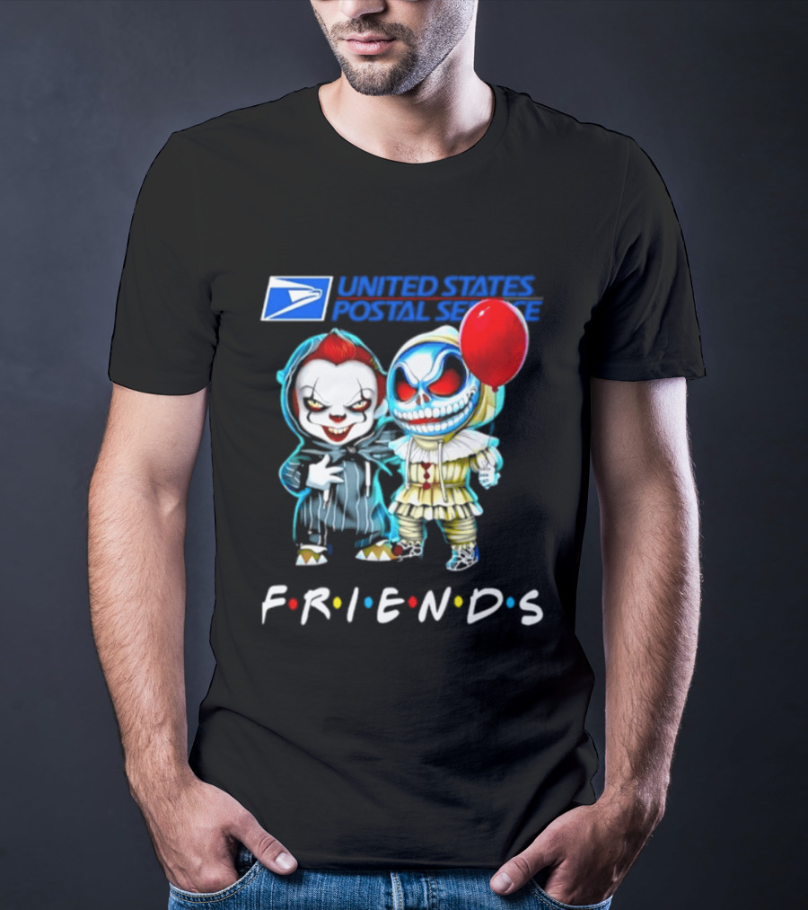 United States Postal Service Pennywise Skellington Friends 2026 Halloween T-Shirt